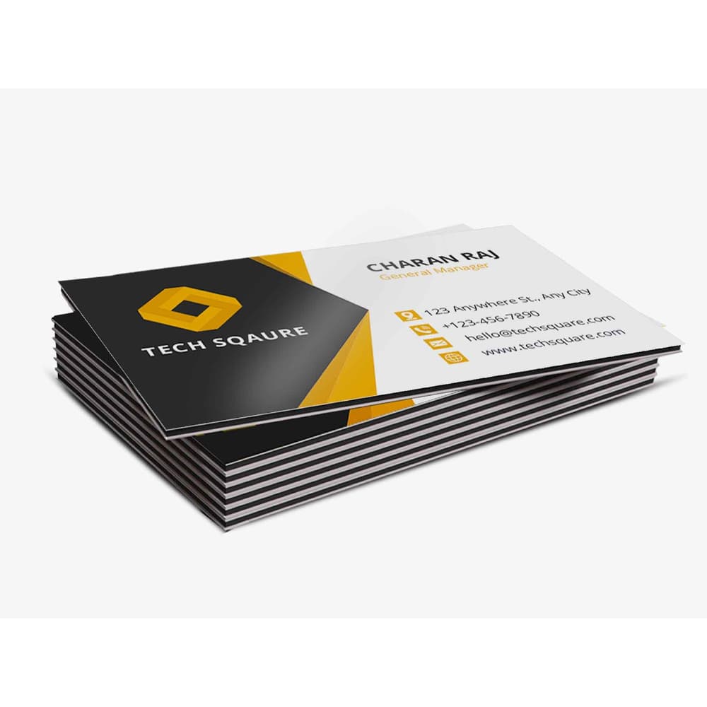 Printed business cards from YM Studio